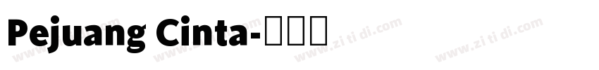 Pejuang Cinta字体转换